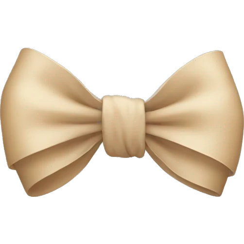 Beige bow emoji