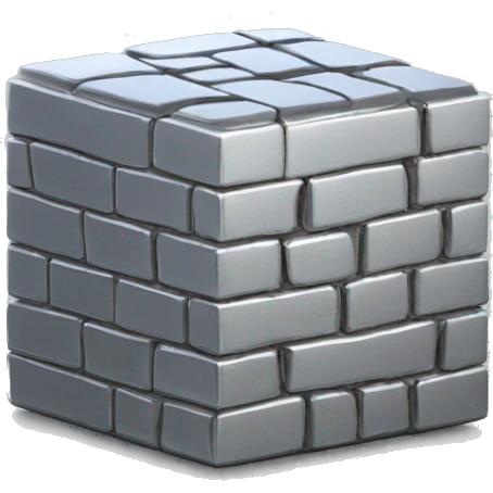 Brick made of platinum metal  emoji