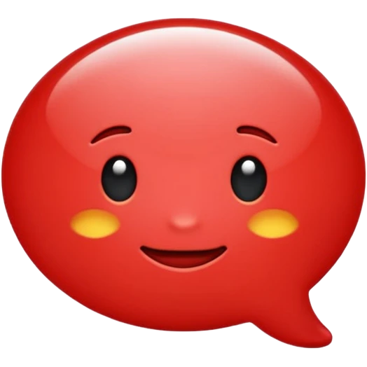 comment red bubble without face emoji