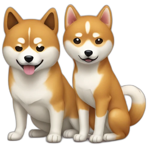 fujiyama and shiba dog emoji