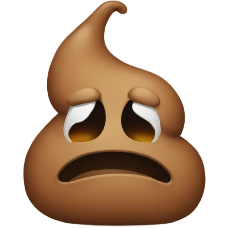 depressed poop emoji