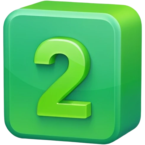 Green Number Two emoji