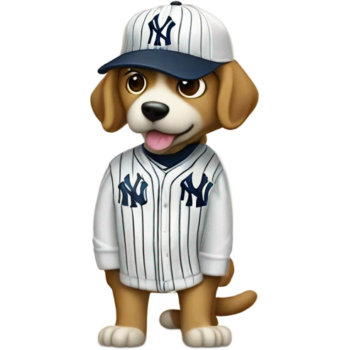 Furry chien avec casquette yankee / cli d’œil  emoji