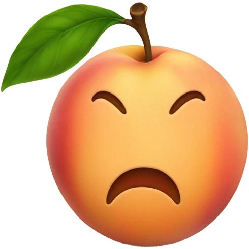 Peach with face emoji