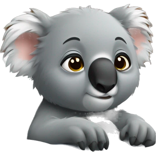 a koala lying in bed emoji