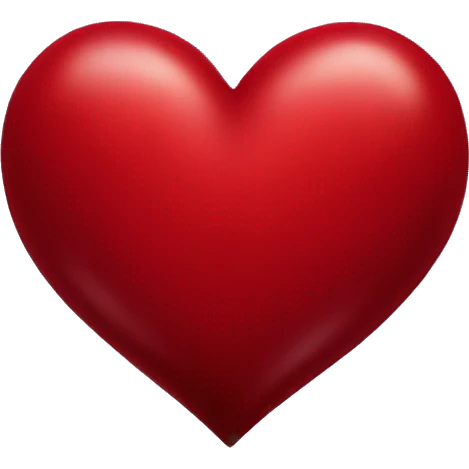 Deep red heart emoji