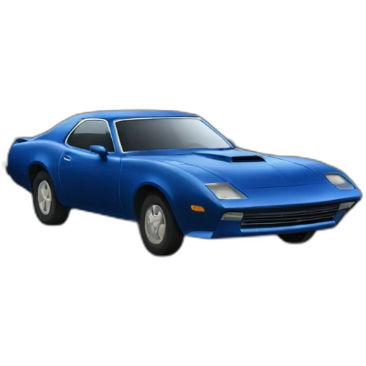 a dark blue car driving into the woods  emoji