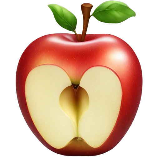 Apple eating an apple emoji