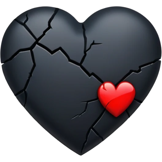 Black heart broken  emoji