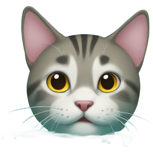 Cat in the water emoji