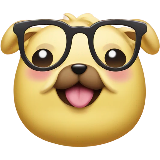 PomPomPurin with glasses emoji