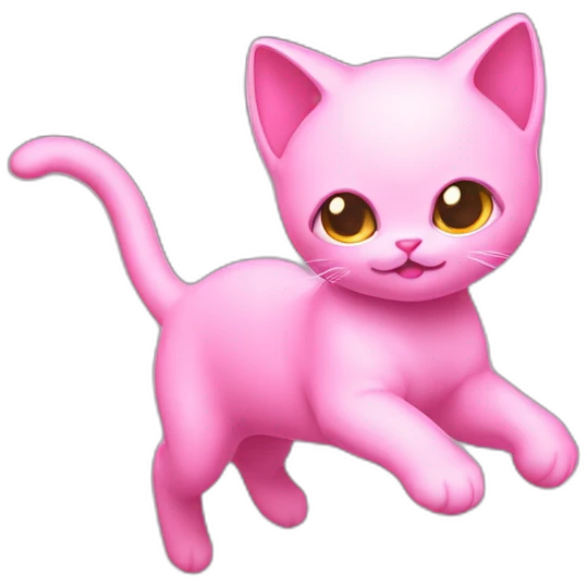 pink mew levitating emoji