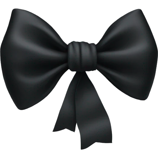 Black bow emoji