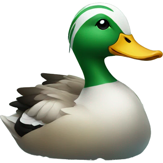 Duck sitting in water emoji