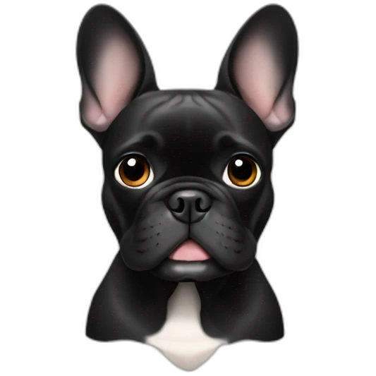 black french bulldog emoji