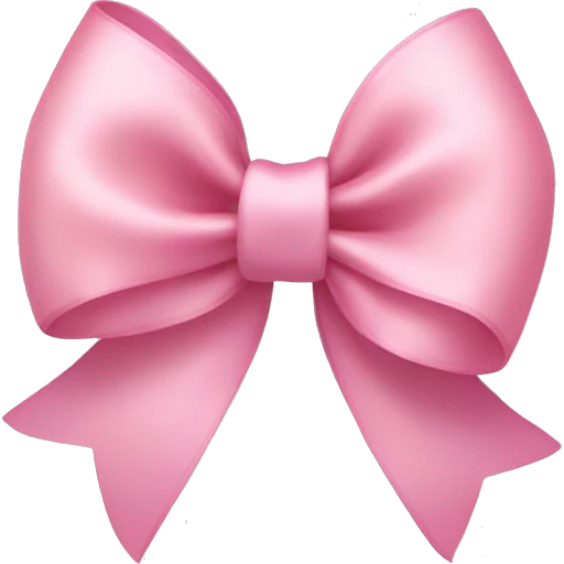 light pink ribbon bow emoji