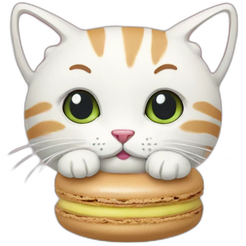 Macaron cat emoji