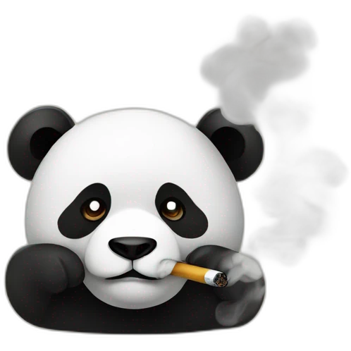 Panda in a Smoking emoji