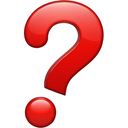 question mark, red emoji