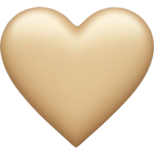 Beige heart emoji