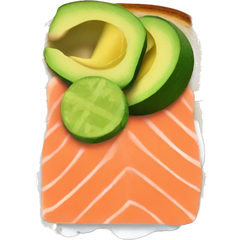 Salmon and advocado toast emoji