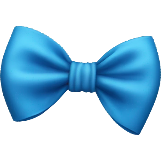 Blue bow emoji