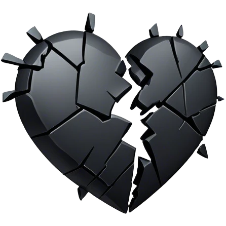 A broken heart thats black emoji
