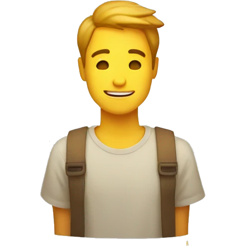 man looking the sun emoji