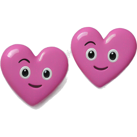 Pink heart earrings  emoji