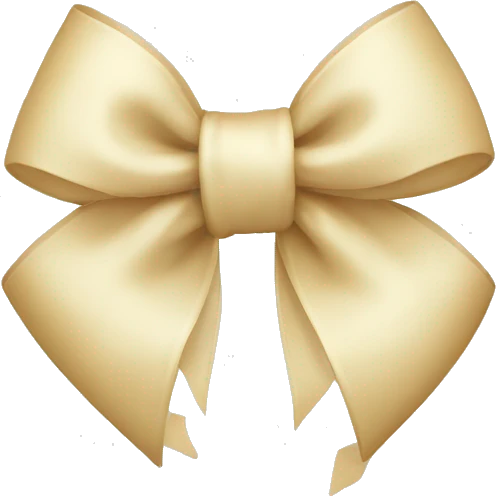 Cream bow emoji
