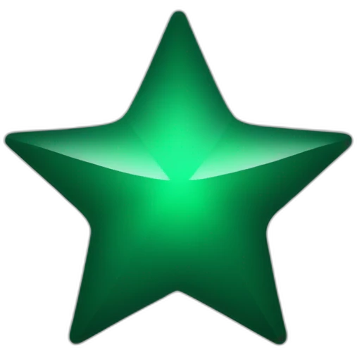 dark green award with star emoji