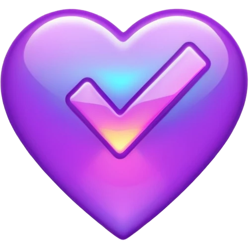 holographic purple checkmark emoji