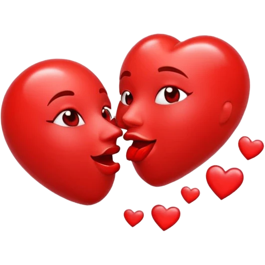 Heart shaped kiss emojis emoji