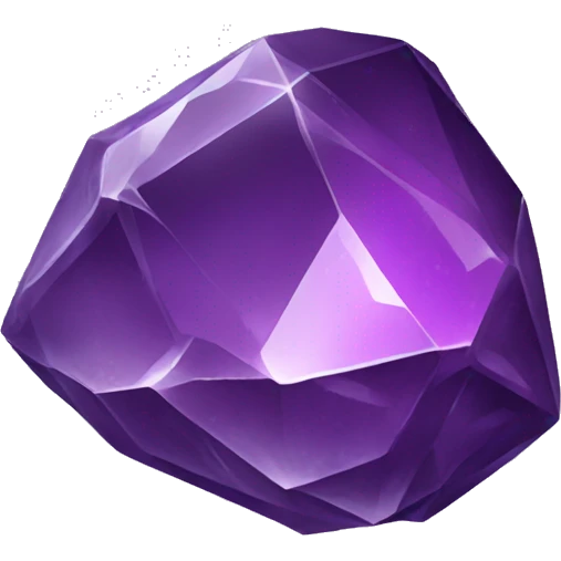 Broken Purple crystal rock emoji