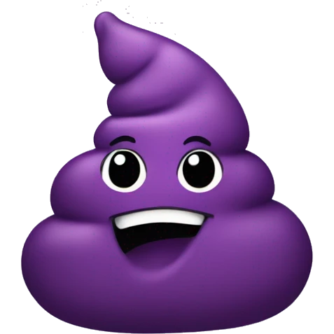 Purple poop  emoji