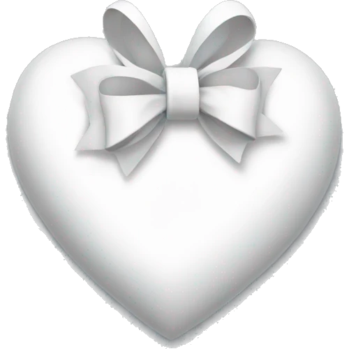 white heart with bow emoji