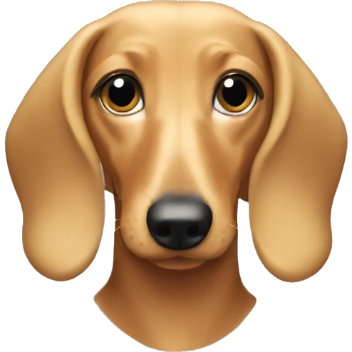 Blonde doxie emoji