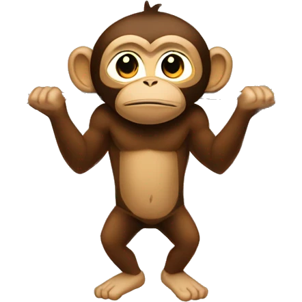Squat rack and monkey emoji