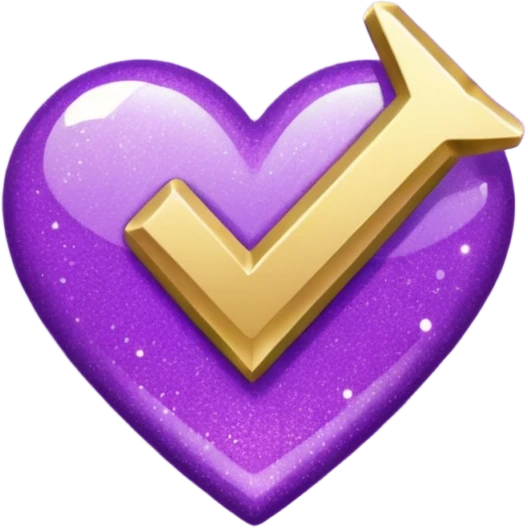 glitter purple and cian checkmark emoji