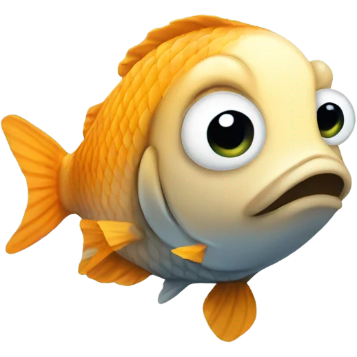 Fish wearing a beanie emoji