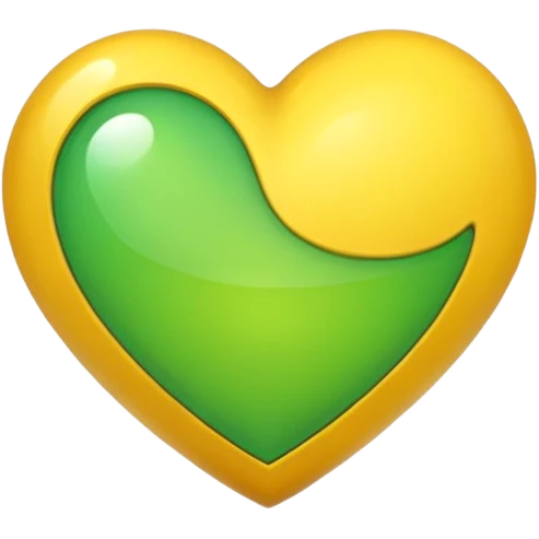 yellow heart + green heart emoji