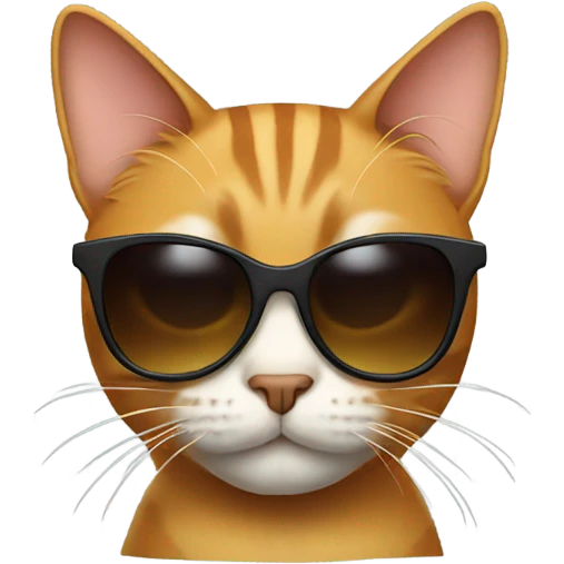Cat with sunglasses emoji
