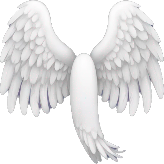one angel wing emoji