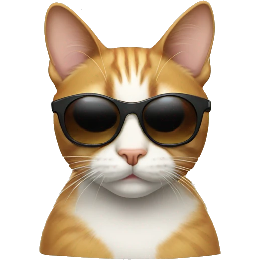 Cat with sunglasses emoji