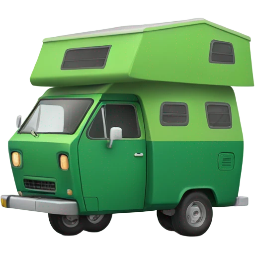 Green square-drop camper emoji
