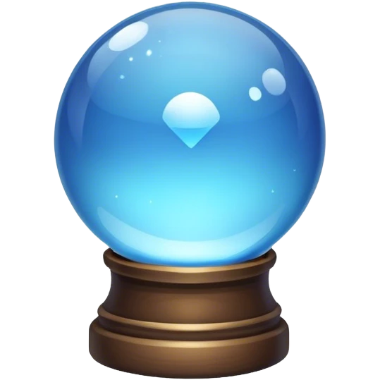 blue crystal ball without stand emoji