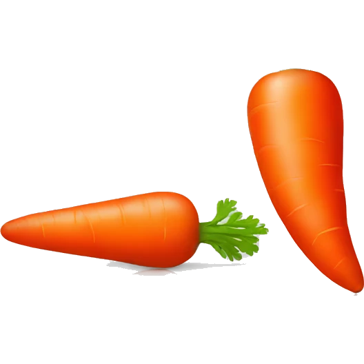 neon red carrot emoji