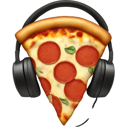 pizza headphones emoji