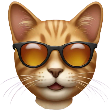 Cat with sunglasses emoji