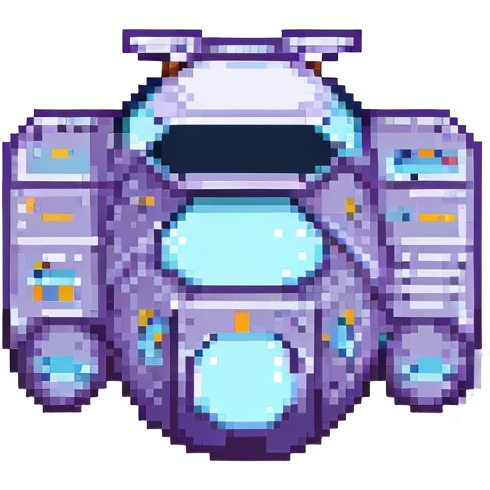 space cruiser pixel art emoji